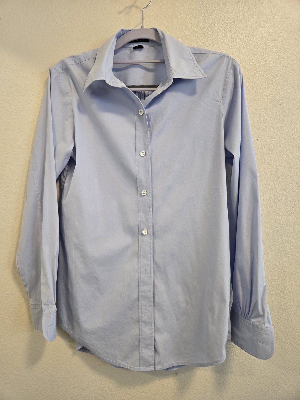 Theory Women's Light Blue Button-Down Shirt